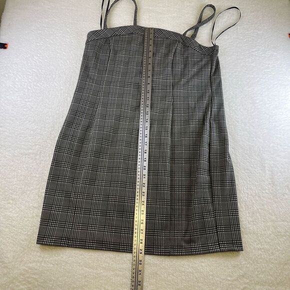 NWT Forever 21 Plus Cami Dress Plaid Knit XL Black White - Picture 6 of 12